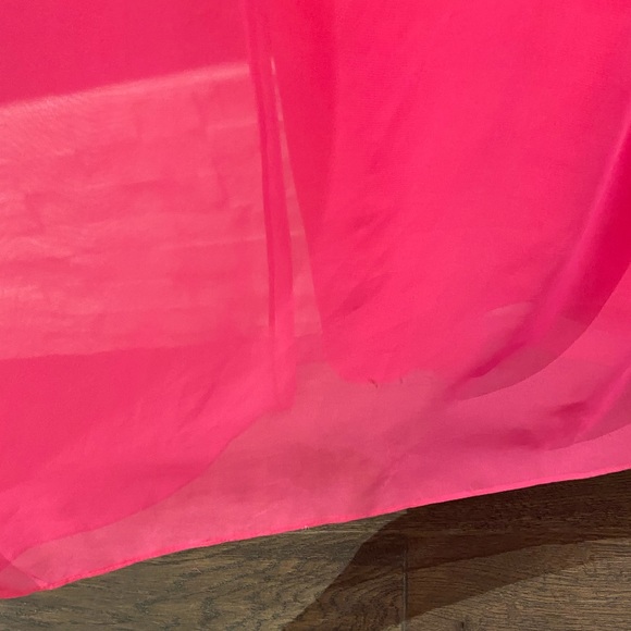 After Six Lux Chiffon hot pink bridesmaid dress - Picture 9 of 9